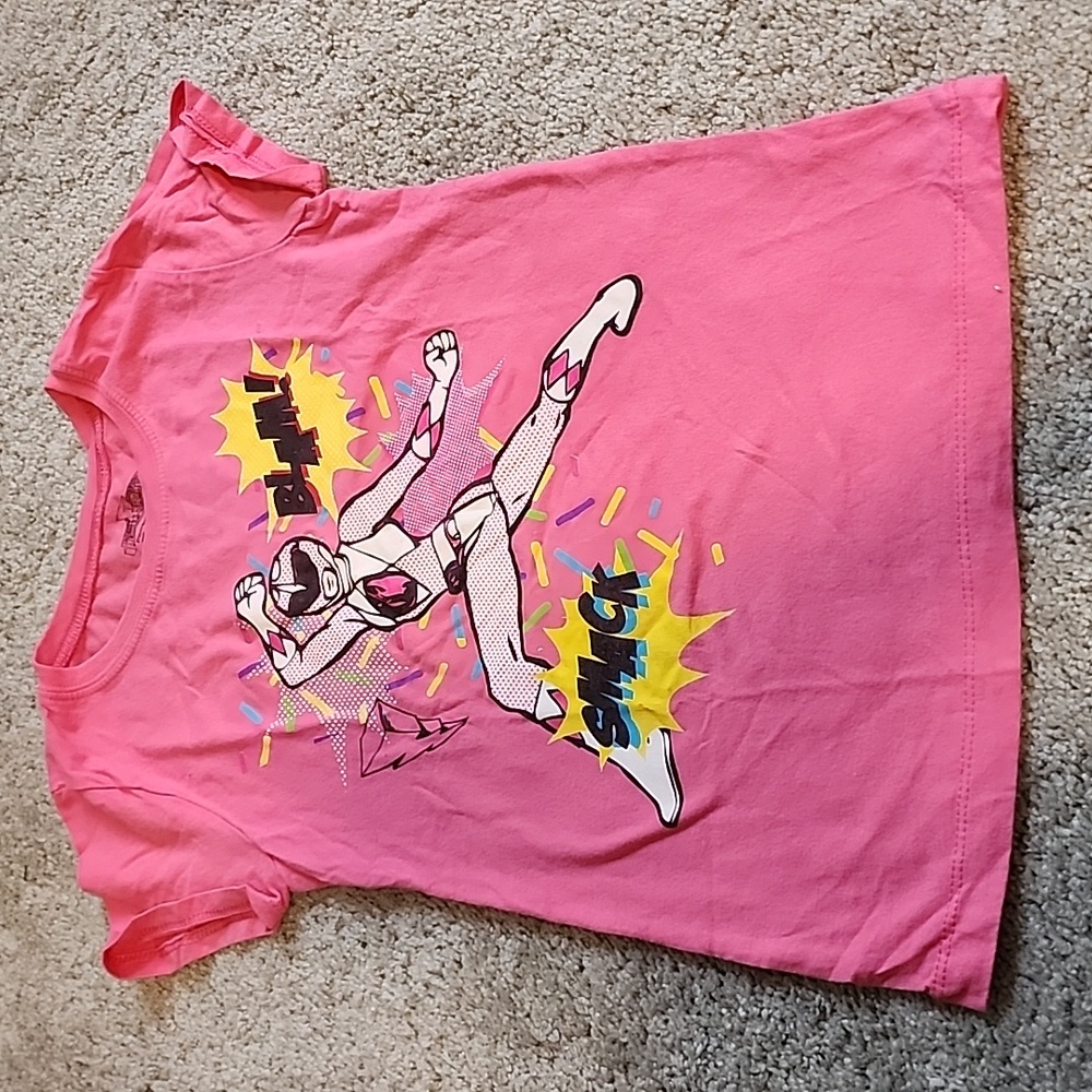 Power rangers size 6x pink tshirt